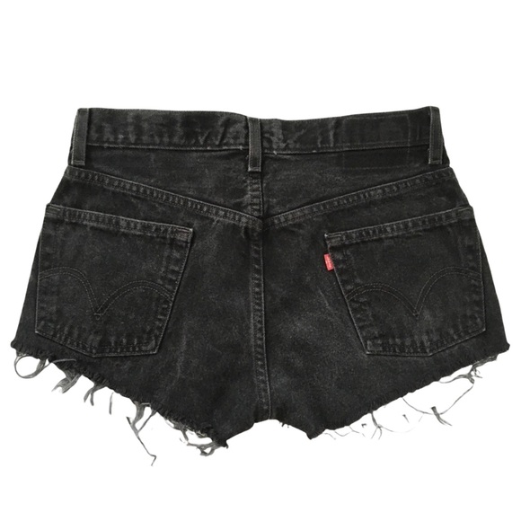 new Levi's® ★ LF Furst of a Kind ★ Upcycled Vintage Sequin Cut Off Denim Short ★ - Picture 3 of 16